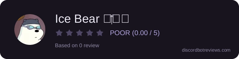Rating widget preview for Ice Bear 🐻‍❄️