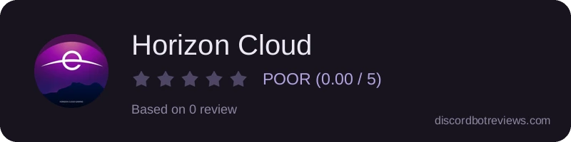Rating widget preview for Horizon Cloud