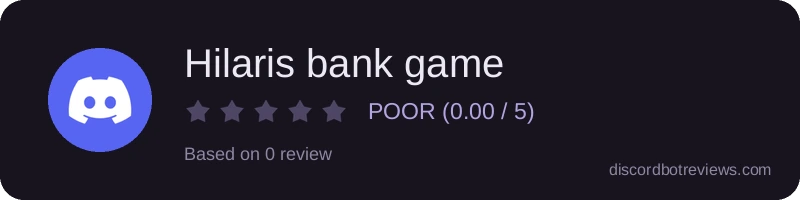 Rating widget preview for Hilaris bank game
