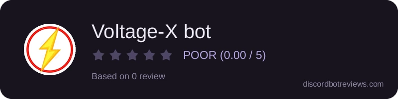 Rating widget preview for Voltage-X bot