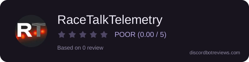 Rating widget preview for RaceTalkTelemetry