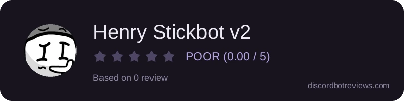 Rating widget preview for Henry Stickbot v2