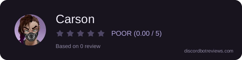 Rating widget preview for Carson