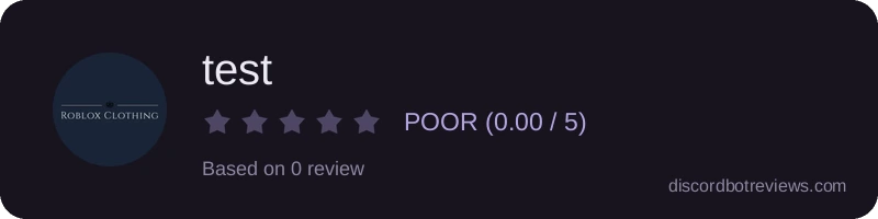 Rating banner for test