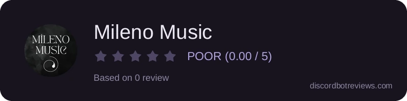 Rating widget preview for Mileno Music