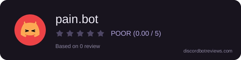 Rating banner for pain.bot