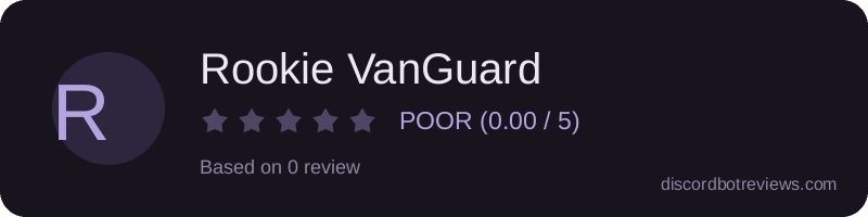 Rating widget preview for Rookie VanGuard