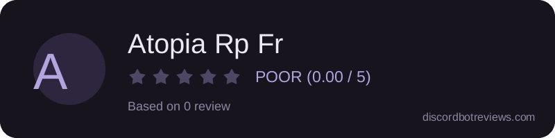 Rating banner for Atopia Rp Fr