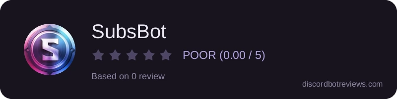 Rating widget preview for SubsBot