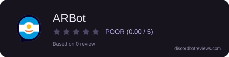 Rating widget preview for ARBot