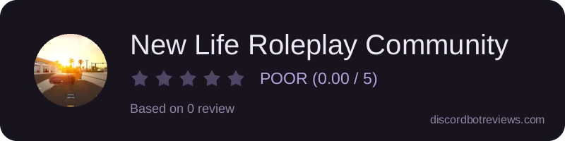 Rating widget preview for New Life Roleplay Community