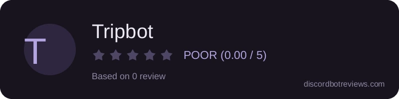Rating widget preview for Tripbot