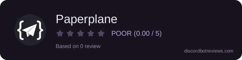Rating widget preview for Paperplane