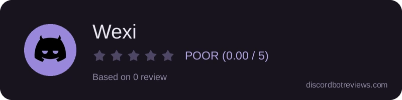 Rating widget preview for Wexi