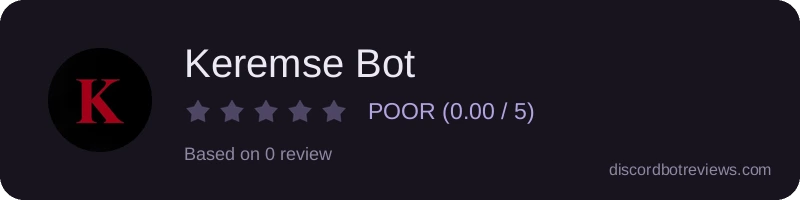 Rating widget preview for Keremse Bot