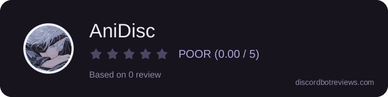 Rating widget preview for AniDisc