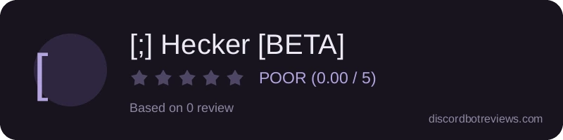 Rating widget preview for [;] Hecker [BETA]