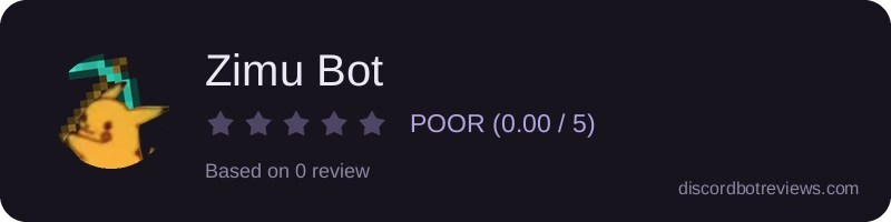 Rating widget preview for Zimu Bot