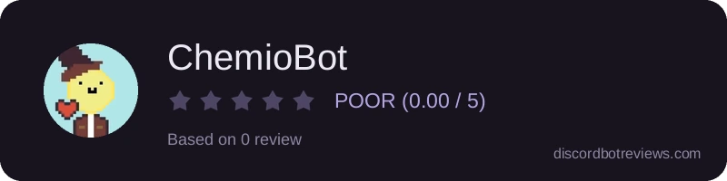 Rating widget preview for ChemioBot
