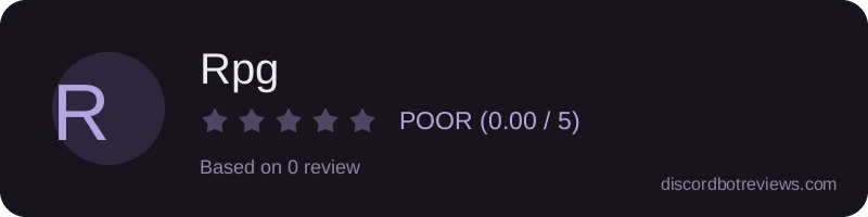 Rating widget preview for Rpg