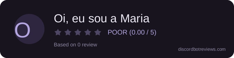 Rating widget preview for Oi, eu sou a Maria