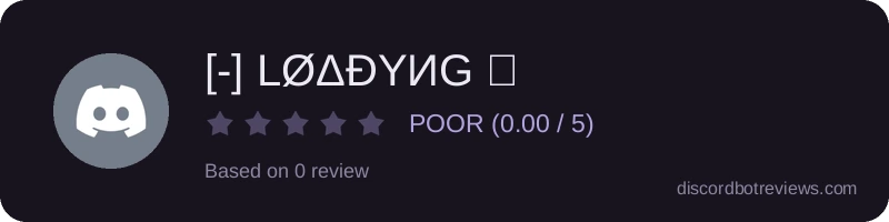 Rating banner for [-] LØΔÐYИG 🛸