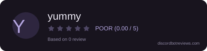 Rating widget preview for yummy