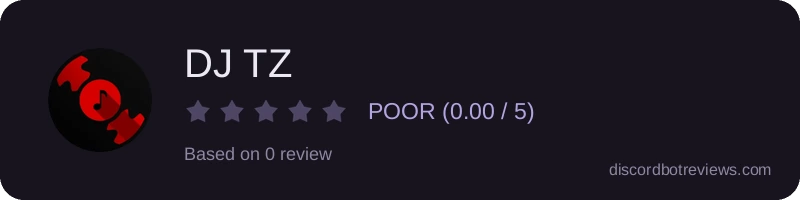 Rating widget preview for DJ TZ