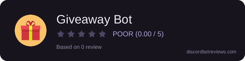 Rating widget preview for Giveaway Bot 