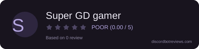 Rating widget preview for Super GD gamer