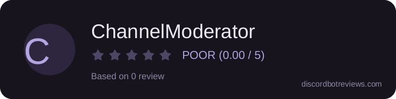 Rating widget preview for ChannelModerator