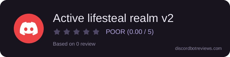 Rating widget preview for Active lifesteal realm v2