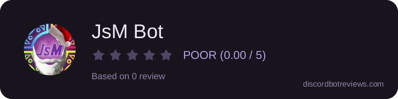 Rating widget preview for JsM Bot