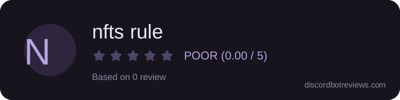 Rating widget preview for nfts rule