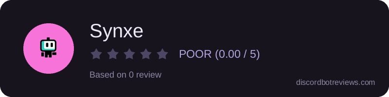 Rating widget preview for Synxe