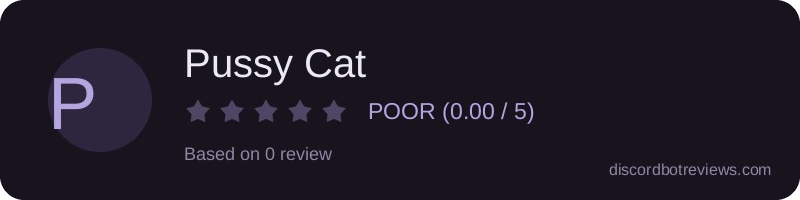 Rating widget preview for Pussy Cat 