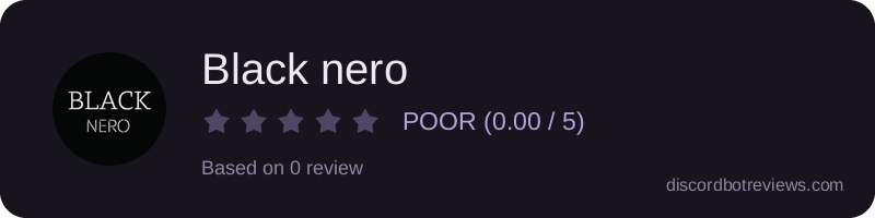 Rating widget preview for Black nero