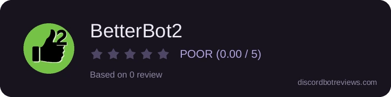 Rating widget preview for BetterBot2