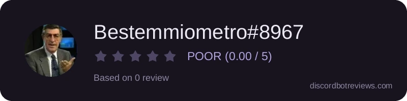 Rating widget preview for Bestemmiometro#8967