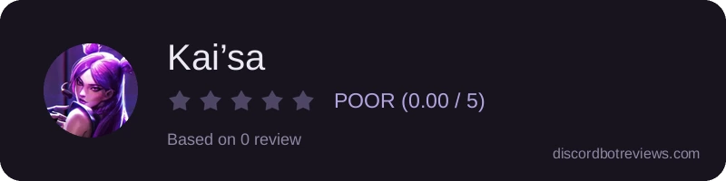Rating widget preview for Kai’sa