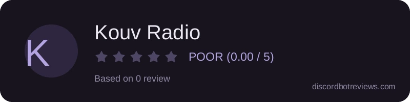Rating widget preview for Kouv Radio