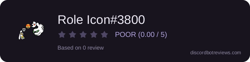 Rating widget preview for Role Icon#3800