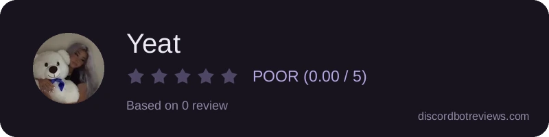 Rating widget preview for Yeat