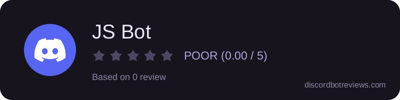 Rating widget preview for JS Bot