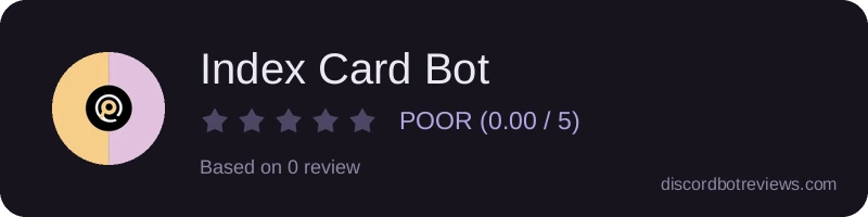 Rating banner for Index Card Bot