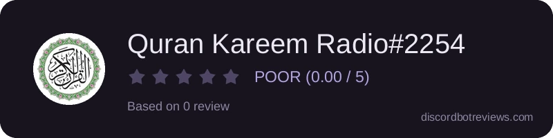 Rating widget preview for Quran Kareem Radio#2254