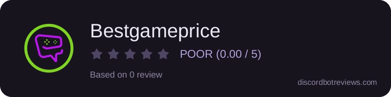 Rating widget preview for Bestgameprice