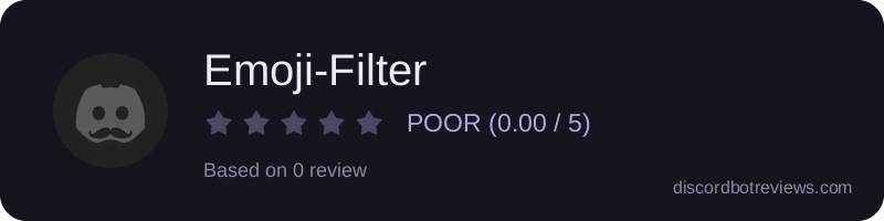 Rating widget preview for Emoji-Filter