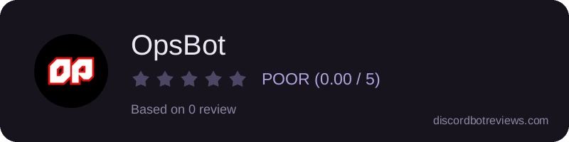 Rating widget preview for OpsBot