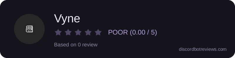 Rating widget preview for Vyne